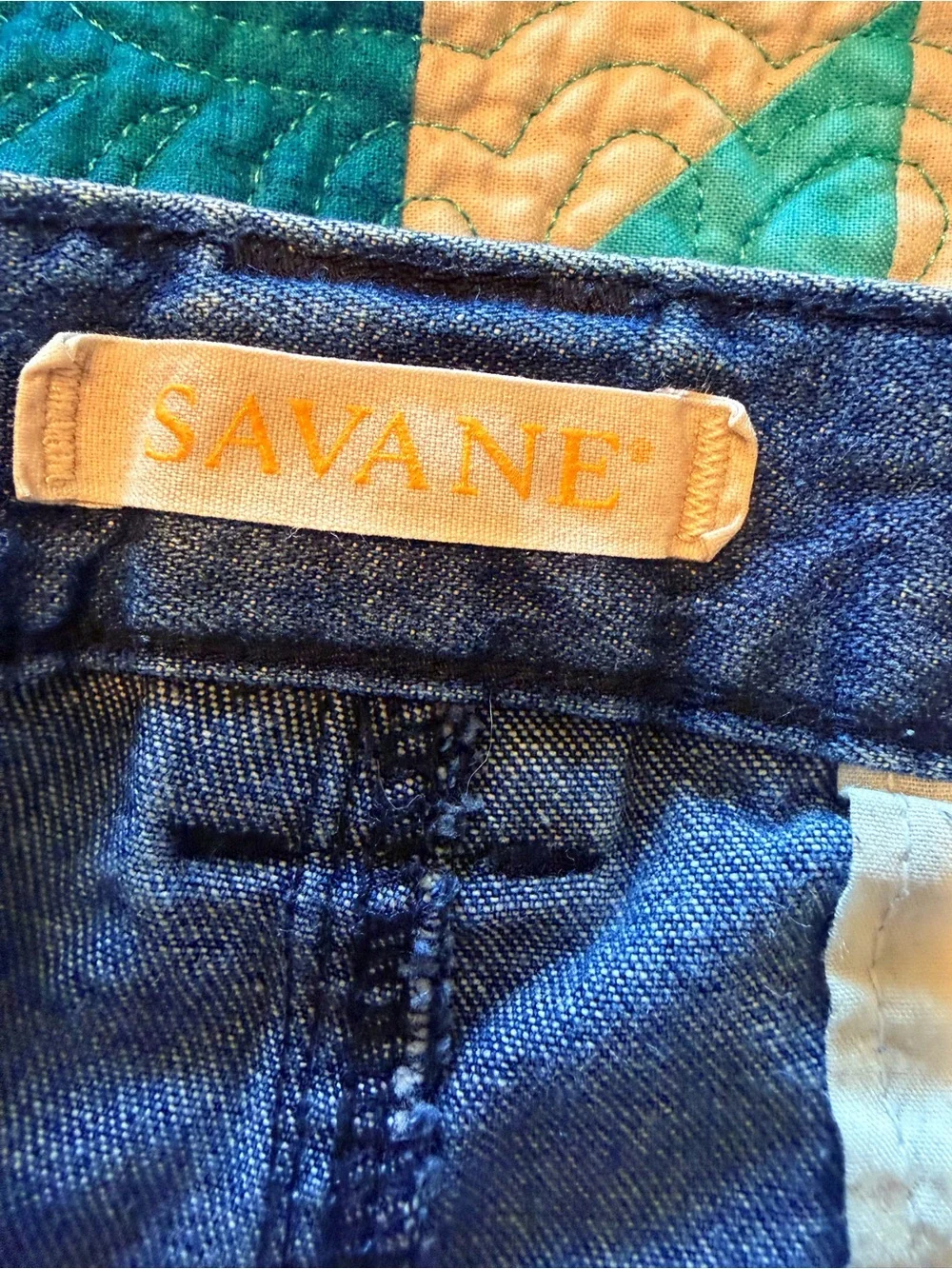 Savane Men's Dark Blue Cargo Denim Shorts